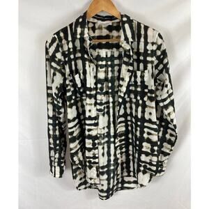 Calvin Klein Patterned Button Down Shirt Size XS